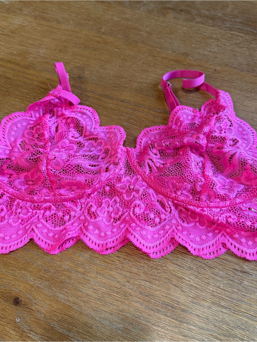 Pink Lace Bralette - Women Intimates & Sleepwear Size Small